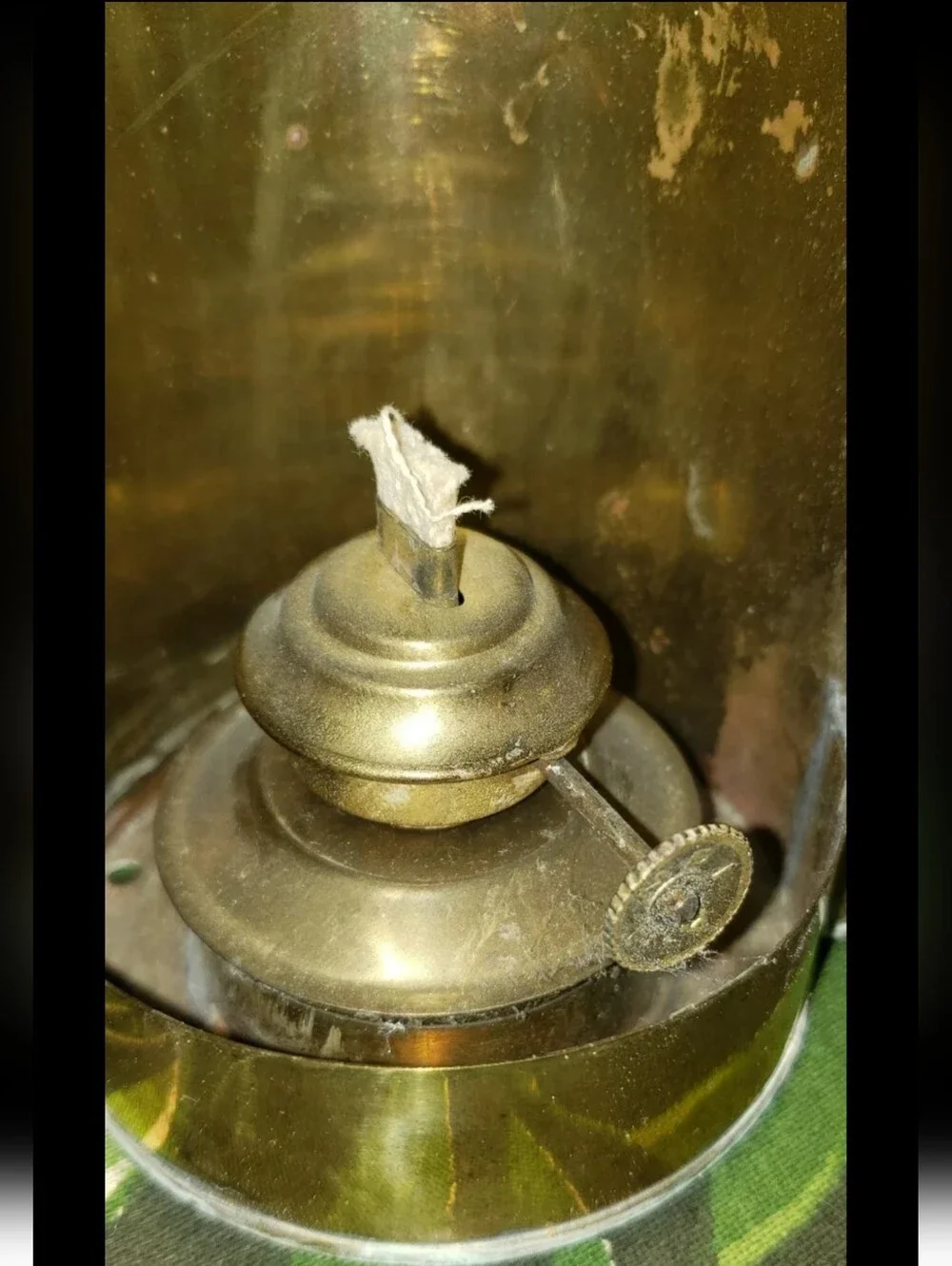 Vintage Brass Oil Lamp Binnacle 